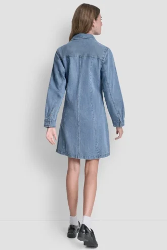 A-Linien-Kleid mit Nähten