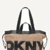 Bardot Raffia-Logo-Shopper