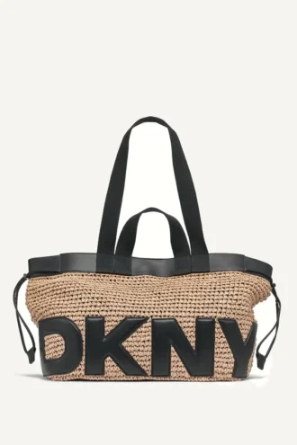 Bardot Raffia-Logo-Shopper