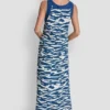 Bedrucktes Midi-Kleid aus Leinen Bedrucktes Midi-Kleid aus Leinen