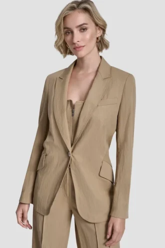 Blazer mit Zickzack-Ziernähten
