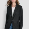 Blazer mit Zickzack-Ziernähten Blazer mit Zickzack-Ziernähten