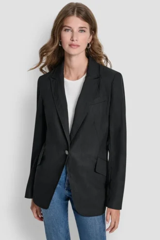 Blazer mit Zickzack-Ziernähten