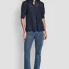 Bluse mit Puff-Ärmeln aus Spitze