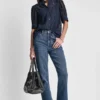 Bluse mit Puff-Ärmeln aus Spitze