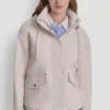Bomberjacke mit hohem Kragen und Kapuze Bomberjacke mit hohem Kragen und Kapuze