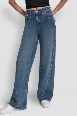 Claremont Hohe Leibhöhe, moderne, weit geschnittene Leggings, 32″