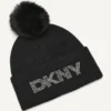 Disco DKNY Mütze mit Kunstfellbommel Disco DKNY Mütze mit Kunstfellbommel