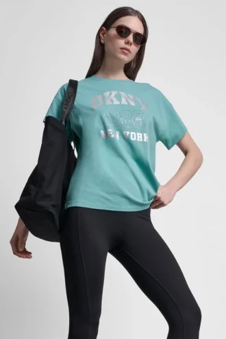 DKNY 1989 Logo-T-Shirt mit Strassnieten
