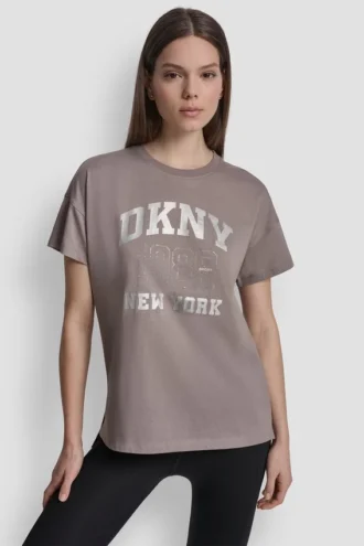 DKNY 1989 Logo-T-Shirt mit Strassnieten