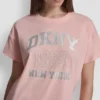 DKNY 1989 Logo-T-Shirt mit Strassnieten DKNY 1989 Logo-T-Shirt mit Strassnieten
