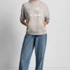 DKNY Jeans Sweatshirt mit Satin-Applikation und Kettenstich-Logo DKNY Jeans Sweatshirt mit Satin-Applikation und Kettenstich-Logo