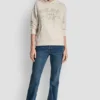 DKNY Jeans Sweatshirt mit Satin-Applikation und Kettenstich-Logo DKNY Jeans Sweatshirt mit Satin-Applikation und Kettenstich-Logo