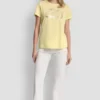 DKNY Jeans T-Shirt mit gestapeltem Logo und Strass-Steinen DKNY Jeans T-Shirt mit gestapeltem Logo und Strass-Steinen