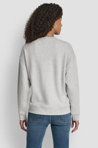 DKNY New York Sweatshirt mit gestapeltem Logo aus gemischten Strasssteinen