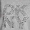 DKNY New York Sweatshirt mit gestapeltem Logo aus gemischten Strasssteinen DKNY New York Sweatshirt mit gestapeltem Logo aus gemischten Strasssteinen