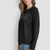 DKNY Sweatshirt mit Rundhalsausschnitt und aufgedrucktem NY-Logo mit Strassverzierung DKNY Sweatshirt mit Rundhalsausschnitt und aufgedrucktem NY-Logo mit Strassverzierung