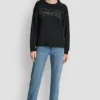 DKNY Sweatshirt mit Rundhalsausschnitt und aufgedrucktem NY-Logo mit Strassverzierung DKNY Sweatshirt mit Rundhalsausschnitt und aufgedrucktem NY-Logo mit Strassverzierung
