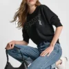 DKNY Sweatshirt mit Rundhalsausschnitt und aufgedrucktem NY-Logo mit Strassverzierung DKNY Sweatshirt mit Rundhalsausschnitt und aufgedrucktem NY-Logo mit Strassverzierung