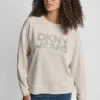 DKNY Sweatshirt mit Strass-Logo und Rundhalsausschnitt DKNY Sweatshirt mit Strass-Logo und Rundhalsausschnitt
