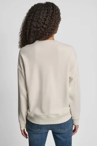 DKNY Sweatshirt mit Strass-Logo und Rundhalsausschnitt