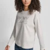 DKNY Sweatshirt mit Strass-Logo und Rundhalsausschnitt DKNY Sweatshirt mit Strass-Logo und Rundhalsausschnitt
