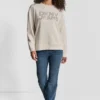 DKNY Sweatshirt mit Strass-Logo und Rundhalsausschnitt DKNY Sweatshirt mit Strass-Logo und Rundhalsausschnitt