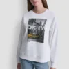DKNY Sweatshirt mit Strass-Taxi-Logo DKNY Sweatshirt mit Strass-Taxi-Logo