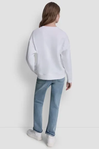 DKNY Sweatshirt mit Strass-Taxi-Logo