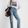 DKNY Sweatshirt mit Strass-Taxi-Logo DKNY Sweatshirt mit Strass-Taxi-Logo