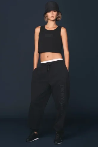 DKNY X Yankees mit Verzierungen bearbeitete Trainingshose