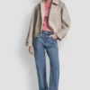 Einreihiger kurzer Trenchcoat im Military-Stil Einreihiger kurzer Trenchcoat im Military-Stil