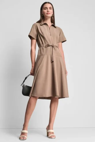 Fit & Flare Midi-Shirtkleid