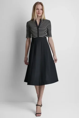 Fit & Flare Midi-Shirtkleid