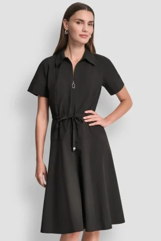 Fit & Flare Midi-Shirtkleid