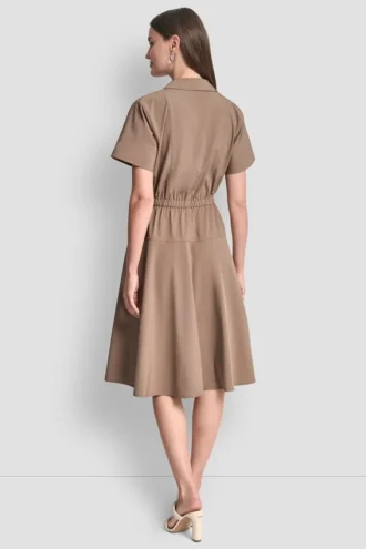 Fit & Flare Midi-Shirtkleid