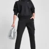 Fleece-Pullover mit metallischem Bubble-Logo