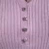 Geripptes Polohemd mit Strass-Knöpfen Geripptes Polohemd mit Strass-Knöpfen