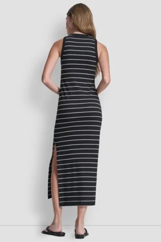 Geripptes Tops-Maxikleid
