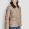 Gesteppte Jacke mit kontrastierendem Kragen Gesteppte Jacke mit kontrastierendem Kragen