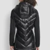 Gesteppte Scuba-Mix-Jacke mit Chevron-Muster Gesteppte Scuba-Mix-Jacke mit Chevron-Muster