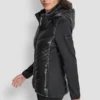 Gesteppte Scuba-Mix-Jacke mit Chevron-Muster Gesteppte Scuba-Mix-Jacke mit Chevron-Muster