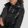 Gesteppte Scuba-Mix-Jacke mit Chevron-Muster Gesteppte Scuba-Mix-Jacke mit Chevron-Muster
