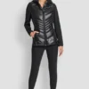 Gesteppte Scuba-Mix-Jacke mit Chevron-Muster Gesteppte Scuba-Mix-Jacke mit Chevron-Muster