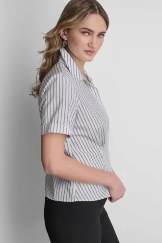 Gestreifte Popeline-Bluse