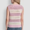Gestreifter Pullover mit Pointelle-Ziernähten