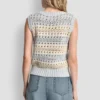 Gestreifter Pullover mit Pointelle-Ziernähten