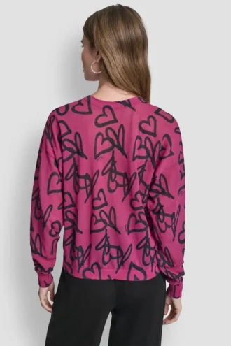 Graffiti-Herz-Pullover