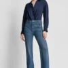 Hoch geschnittene, Relaxed Fit-Flare-Jeans mit Taschen Hoch geschnittene, Relaxed Fit-Flare-Jeans mit Taschen
