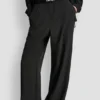 Hoch taillierte Hose mit Logo-Bund und weitem Bein Hoch taillierte Hose mit Logo-Bund und weitem Bein